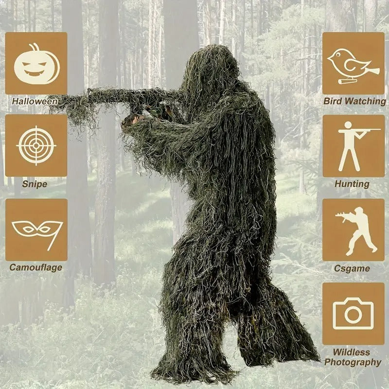 5 in 1 ghillie suit 3d camouflage hunting apparel - Temu