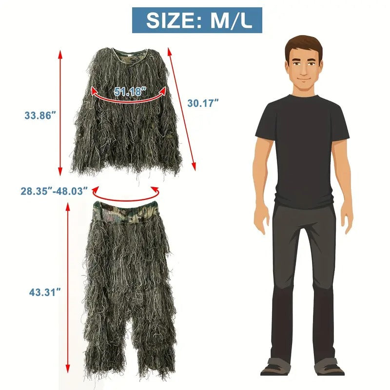 5 in 1 ghillie suit 3d camouflage hunting apparel - Temu