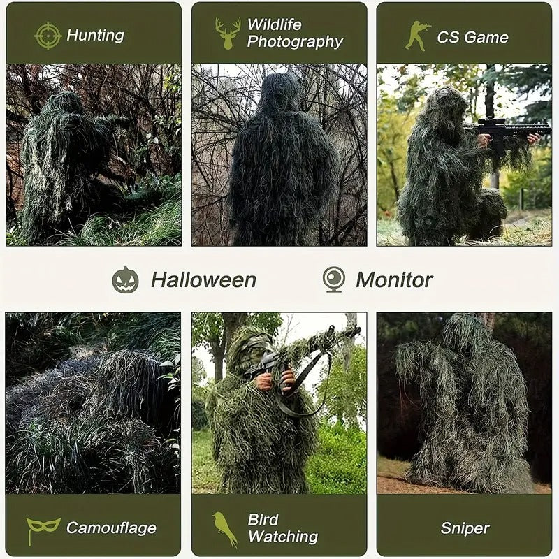 5 in 1 ghillie suit 3d camouflage hunting apparel - Temu